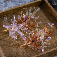 Gorgeous Crystal Leaf Bridal Barrettes Headdress Crystal Brides Hairbands