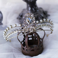 Royal Baroque Gold Pearls Bridal Crowns Tiara Headpieces Party Headband