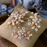 Handmade Flower Brides Hairbands Brides Headdress Evening Hair Jewelry