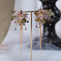 Elegant Tassles Brides Handmade Long Earrings