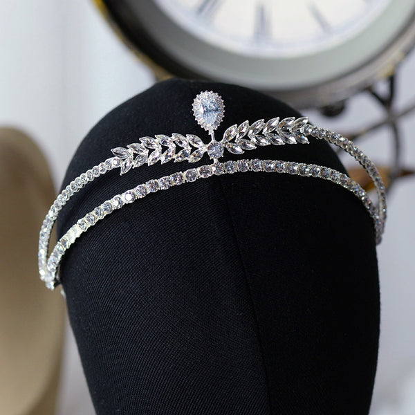 Simple Bridal Tiaras Hairbands Crystal Brides Headband