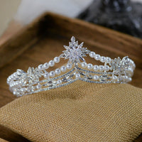 European Pearls Bridal Tiaras Hairbands Crystal Brides Headband