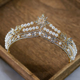 European Pearls Bridal Tiaras Hairbands Crystal Brides Headband