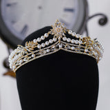 European Pearls Bridal Tiaras Hairbands Crystal Brides Headband