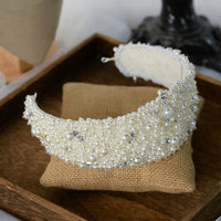 Full Handmade Pearls Brides Tiaras Headbands Headpieces