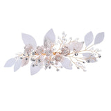 White Leaves Brides Hair Hairbands Rhinestones Bridal Headbands Hair Accessory