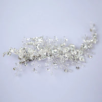 Rhinestones Silver Brides Hairbands Wedding Soft Barrettes Hair accessory J6163