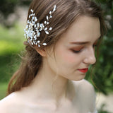 Korean Flower Brides Hair Sticks Rhinestones Headbands Bridal Crystal Hair accessory