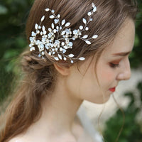 Korean Flower Brides Hair Sticks Rhinestones Headbands Bridal Crystal Hair accessory