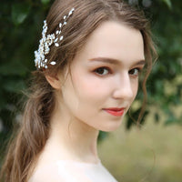 Korean Flower Brides Hair Sticks Rhinestones Headbands Bridal Crystal Hair accessory