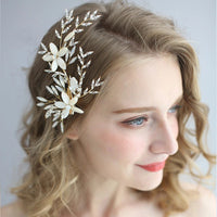 White Rhinestone Brides Hair Combs Crystal Barrettes Wedding Hair Jewelry Prom Head Wear J6206