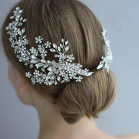 Fabulous Silver Brides Barrettes Hairbands Tiaras Crystal Headbands Wedding Hair Jewelry