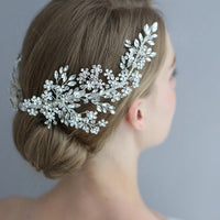 Fabulous Silver Brides Barrettes Hairbands Tiaras Crystal Headbands Wedding Hair Jewelry