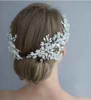 Fabulous Silver Brides Barrettes Hairbands Tiaras Crystal Headbands Wedding Hair Jewelry