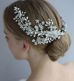 Fabulous Silver Brides Barrettes Hairbands Tiaras Crystal Headbands Wedding Hair Jewelry