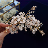 European Flower Brides Barrettes Hairaband Flower Headbands J6285