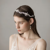 Freshwater Pearls Hairbands for Brides Korean Silver Bridal Soft Headbands Crystal Evening Hair Jewelry