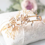 Handmade Crystal&Pearls Wedding Tiara Headbands Brides Hairbands O574