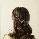 Handmade Brides European Rhinestone Hair Combs Gold Leaves Hair Sticks Wedding Hair Accessories