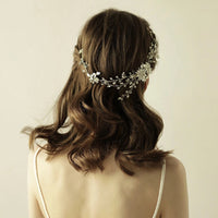 Handmade Brides European Rhinestone Hair Combs Gold Leaves Hair Sticks Wedding Hair Accessories