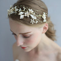 Gold Brides Long Hair Combs Leaves Bridal Hair Sticks Headpieces Wedding Hair Accessory S8179