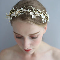 Gold Brides Long Hair Combs Leaves Bridal Hair Sticks Headpieces Wedding Hair Accessory S8179