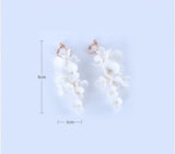 White Flower Soft Brides Hair Hairbands Crystal Barrettes Wedding Hair Jewelry Prom Head Wear S8189