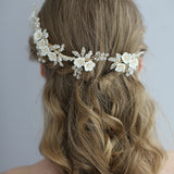 Cute Flower Bridal Crystal Hair Comb Headpiece Hair Sticks