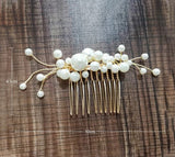 Handmade Pearls Brides Hair Combs Crystal Barrettes Wedding Hair Jewelry Prom Head Wear S8206