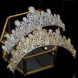 Stunning Cubic Zircon Crystal Tiaras Crowns Headpieces Wedding Hair Accessory TR00014