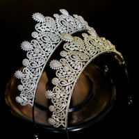 Stunning Cubic Zircon Crystal Tiaras Crowns Headpieces Wedding Hair Accessory TR00014