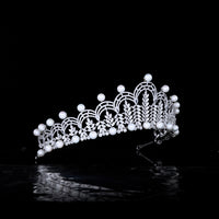 European Pearls Tiaras Bridal Headbands Wedding Crowns Headpieces