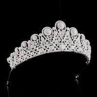 Royal Princess Wedding Tiaras Crowns Cubic Zircon Crystal Brides Headpieces Evening Hair Jewelry TR00037