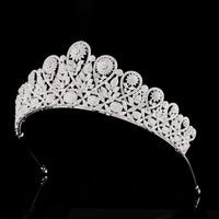 Royal Princess Wedding Tiaras Crowns Cubic Zircon Crystal Brides Headpieces Evening Hair Jewelry TR00037