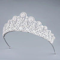 Royal Princess Wedding Tiaras Crowns Cubic Zircon Crystal Brides Headpieces Evening Hair Jewelry TR00037