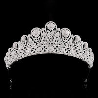 Royal Princess Wedding Tiaras Crowns Cubic Zircon Crystal Brides Headpieces Evening Hair Jewelry TR00037