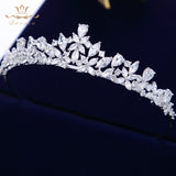 Gold Full Zircon Bride Crowns Headpieces Sparking European Wedding Tiaras for Bridal Hair Accessories