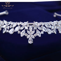 Gold Full Zircon Bride Crowns Headpieces Sparking European Wedding Tiaras for Bridal Hair Accessories