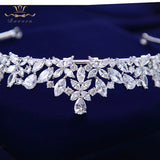 Fashion Silver Full Zircon Bride Crowns Headpieces Sparking European Wedding Tiaras for Bridal Hair Accessories