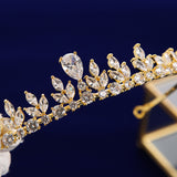 Gorgeous Silver Full Zircon Bridal Tiaras Crowns Plated Crystal Wedding Hairbands For Brideswww