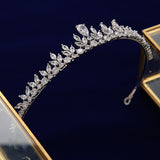 Gorgeous Silver Full Zircon Bridal Tiaras Crowns Plated Crystal Wedding Hairbands For Brideswww