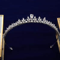 Gorgeous Silver Full Zircon Bridal Tiaras Crowns Plated Crystal Wedding Hairbands For Brideswww