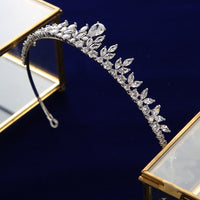 Gorgeous Silver Full Zircon Bridal Tiaras Crowns Plated Crystal Wedding Hairbands For Brideswww