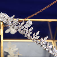 Gorgeous Silver Full Zircon Bridal Tiaras Crowns Plated Crystal Wedding Hairbands For Brideswww