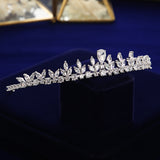 Gorgeous Silver Full Zircon Bridal Tiaras Crowns Plated Crystal Wedding Hairbands For Brideswww