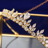 Gorgeous Silver Full Zircon Bridal Tiaras Crowns Plated Crystal Wedding Hairbands For Brideswww