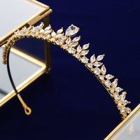 Gorgeous Silver Full Zircon Bridal Tiaras Crowns Plated Crystal Wedding Hairbands For Brideswww