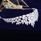 Bavoen Gold Wedding Crowns Tiaras for Brides Zircon Crystal Bridal Headbands Head Dress Evening Hair Jewelry TR0124S