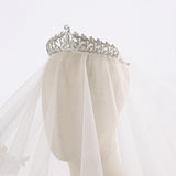 Elegant Clear Full Zircon Brides Crowns Tiaras Silver Crystal Wedding Hairbands Leaves Bridal Hair Accessories Jewelry