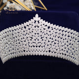 Luxurious Oversize Brides Tiaras Crowns Headpieces Silver Bridal Hairbands Wedding Hair Accessories Gift